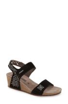 Women's Mephisto 'marie - Spark' Wedge Sandal Eu - Black