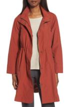 Women's Eileen Fisher Long Organic Cotton Blend Jacket, Size - Red