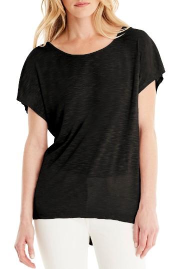 Women's Michael Stars Layered Tee, Size - Black