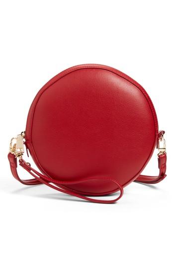 Sole Society Smooth Circle Crossbody - Red