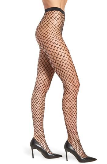 Women's Wolford Tina Summer Net Tights - Black