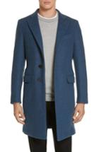 Men's Eidos Napoli Wool & Cashmere Car Coat R - Blue