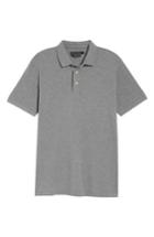 Men's French Connection Ampthill Pebble Knit Polo, Size - Grey