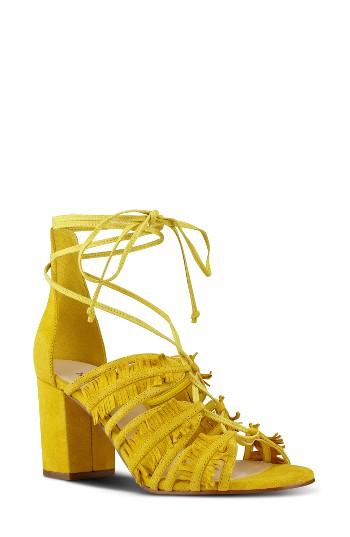 Women's Nine West Genie Lace-up Sandal M - Yellow