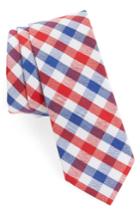 Men's 1901 Check Cotton Tie, Size - Red