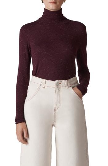 Women's Whistles Annie Sparkle Turtleneck Us / 4 Uk - Burgundy