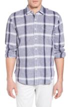 Men's True Grit Ventura Windowpane Sport Shirt - Blue