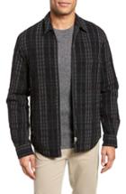 Men's Theory Wooly Reversible Zip Front Shirt Jacket - Black