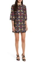 Women's Alice + Olivia Coley Embroidered Bell Sleeve Dress
