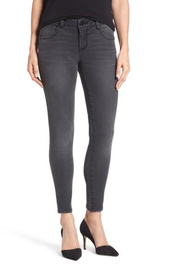 Petite Women's Wit & Wisdom Skinny Ankle Jeans P - Grey