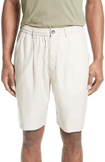 Men's Saturdays Nyc Keigo Pleat Front Shorts - Beige
