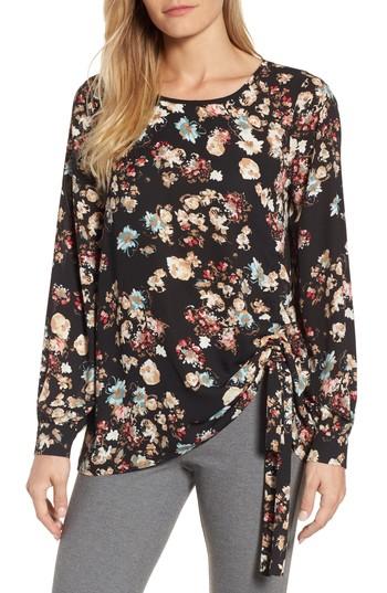 Women's Halogen Side Cinch Top, Size - Black