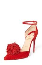 Women's Christian Louboutin Tsarou Pom Ankle Strap Pump