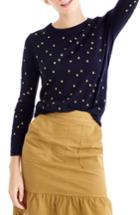 Women's J.crew Tippi Embroidered Stars Sweater, Size - Blue