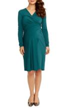 Women's Rosie Pope Wrap Maternity Dress - Blue