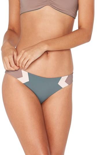 Women's L Space Baracuda Reversible Classic Hipster Bikini Bottoms - Green