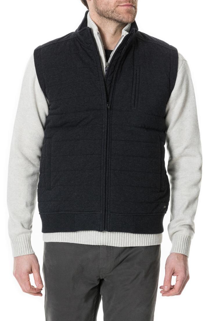 Men's Rodd & Gunn Gould Road Quilted Cotton Flannel Vest - Grey