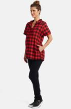 Women's Loyal Hana Short Sleeve Flannel Maternity/nursing Top