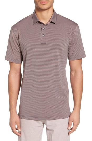 Men's Devereux Oracle Stripe Jersey Polo - Red