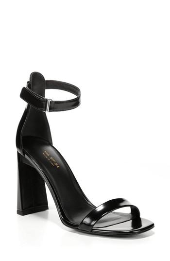 Women's Via Spiga Faxon Ankle Strap Sandal .5 M - Black