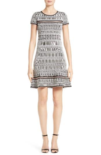 Women's Herve Leger Jacquard Knit Dress - White