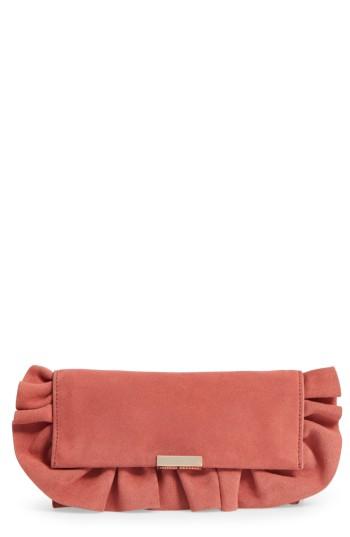 Loeffler Randall Ruffle Clutch - Pink
