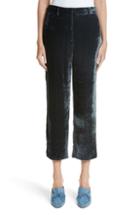 Women's Sies Marjan Willa Silk & Cotton Corduroy Ankle Pants - Grey