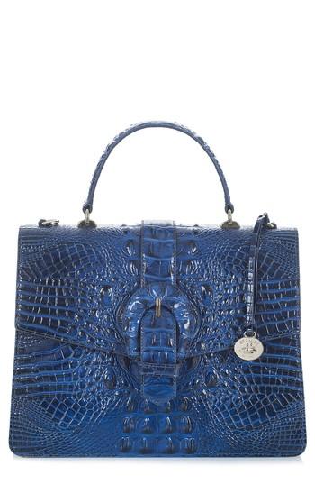 Brahmin Melbourne Gabriella Embossed Leather Satchel - Beige