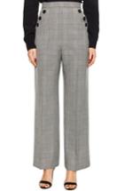 Women's Bardot Check Wide Leg Trousers - Black