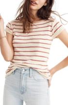 Women's Madewell Marin Stripe Sweater Tee, Size - White
