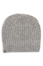 Women's Barefoot Dreams Circle Heathered Ribbed Beanie - Grey