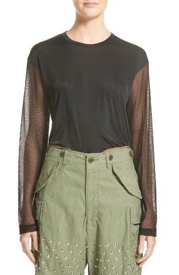 Women's Junya Watanabe Mesh Sleeve Top