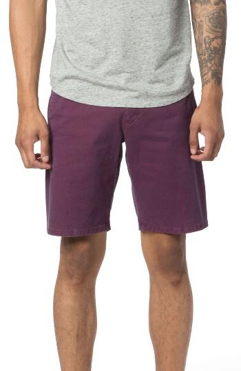 Men's Good Man Brand Modern Fit Micro Pattern Chino Shorts - Red