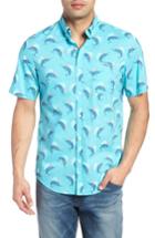 Men's Vineyard Vines Classic Fit Print Short Sleeve Sport Shirt - Blue