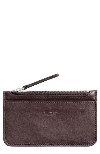 Women's Shinola Leather Zip Pouch - Brown