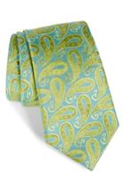 Men's Nordstrom Modern Paisley Silk Tie, Size - Green