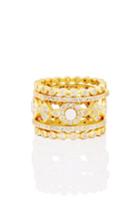 Women's Freida Rothman Signature Mother Of Pearl Stackable Rings