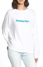 Women's Wildfox Sunshine Diet Sommers Sweatshirt - White