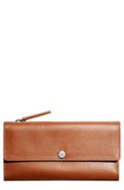 Women's Shinola Leather Continental Wallet - Brown