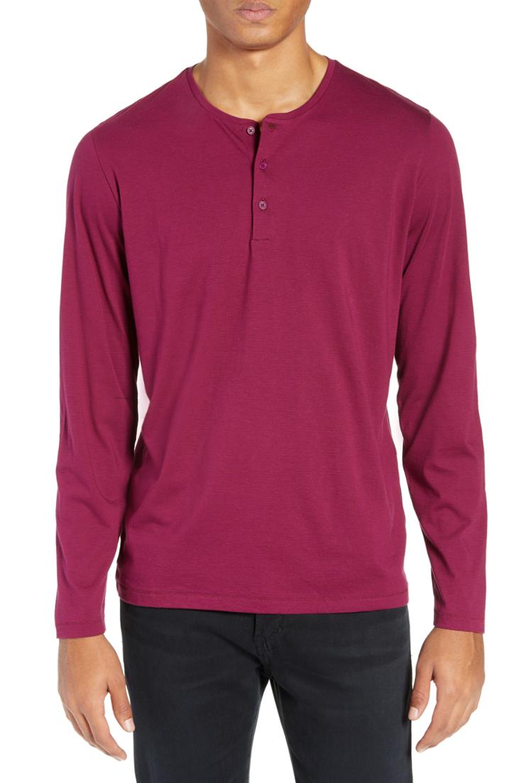 Men's Bonobos Slim Fit Superfine Henley - Red