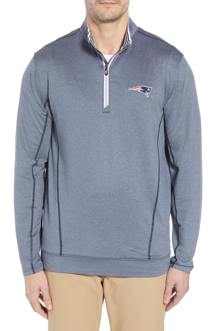 Men's Cutter & Buck Endurance New England Patriots Fit Pullover, Size Medium - Blue