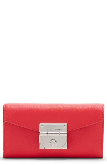 Women's Vince Camuto Friar Leather Wallet - Red