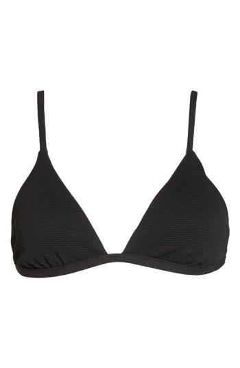 Women's Leith Triangle Bikini Top, Size - Black