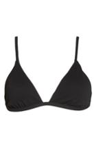Women's Leith Triangle Bikini Top, Size - Black
