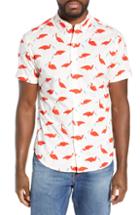 Men's Bonobos Riviera Slim Fit Ibis Print Sport Shirt R - White