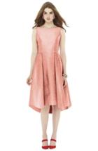 Women's Alfred Sung Bow Back Dupioni Fit & Flare Midi Dress - Orange