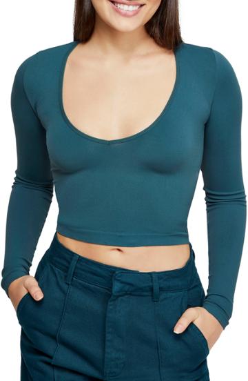 Women's Bdg Urban Outfitters Plunging Crop Top - Green