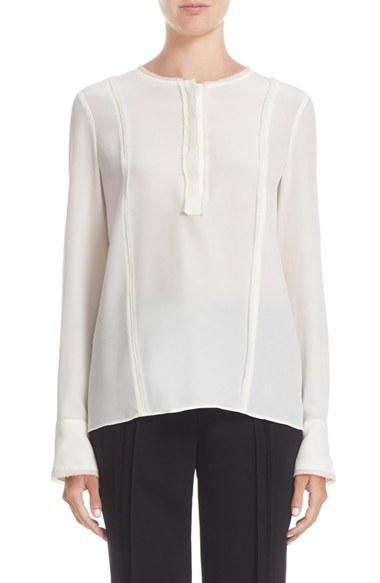 Women's Jason Wu Raw Edge Silk Blouse