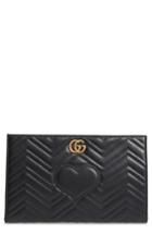 Gucci Gg Marmont Matelasse Leather Clutch -