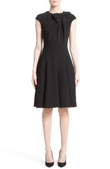Women's Talbot Runhof Bow Detail Fit & Flare Dress